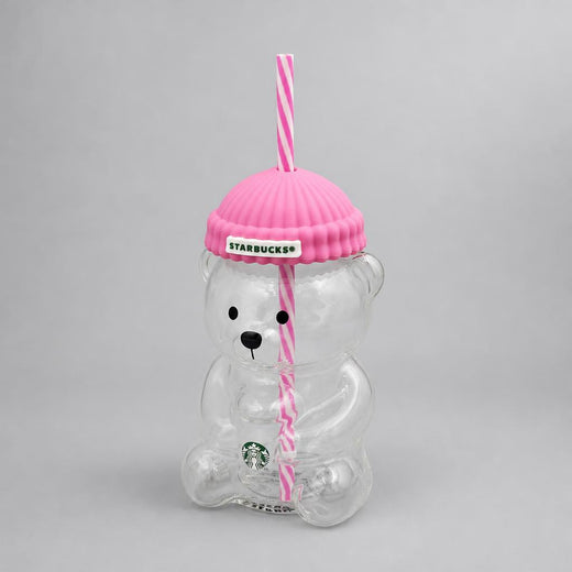Starbucks Barbie Pink Bearista Glass Cold Cup 591ml