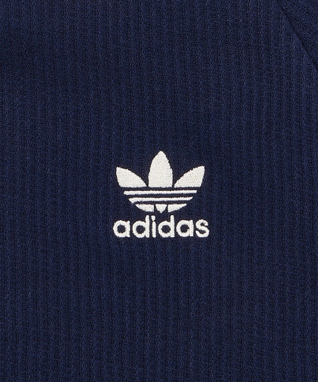 Adidas Waffle Short-Sleeved Polo Shirt - Navy KB5461