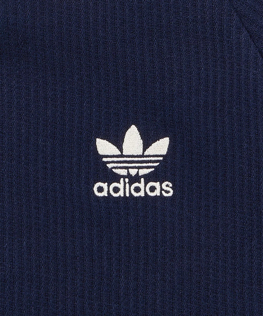 Adidas Waffle Short-Sleeved Polo Shirt - Navy KB5461