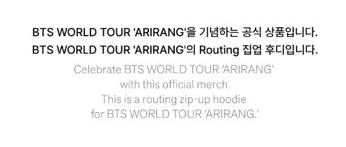 BTS Zip-up Hoodie Charcoal Authentic K-POP