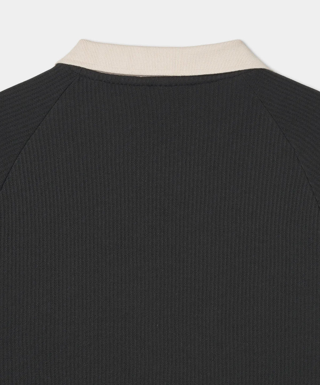 Adidas Waffle Short-Sleeved Polo Shirt - Black JV9266