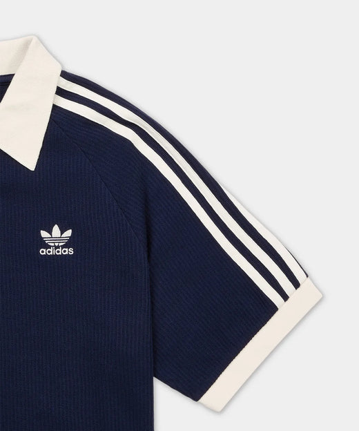 Adidas Waffle Short-Sleeved Polo Shirt - Navy KB5461