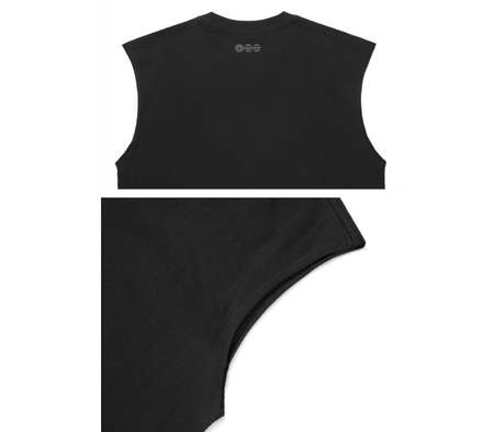 BTS Sleeveless T-Shirt Over Fit Black 2 Authentic K-POP