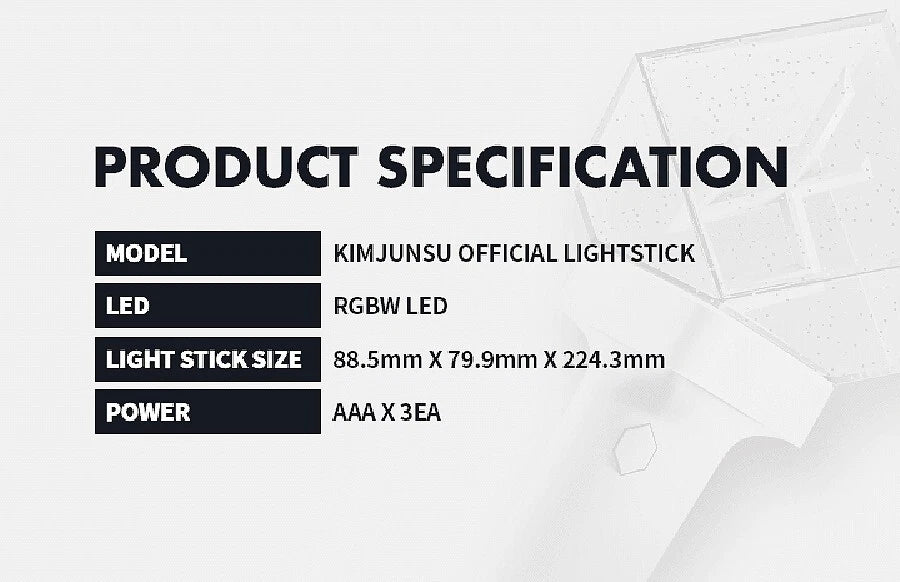 Kim Junsu Light Stick K-POP Official Merchandise