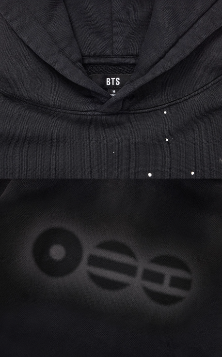 BTS Hoodie Black Cotton S-XL Sizes Authentic K-POP