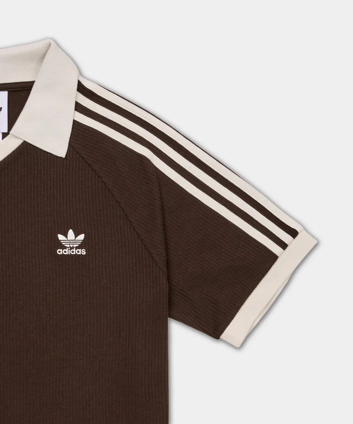 Adidas Waffle Short-Sleeved Polo Shirt - Dark Brown KB5462