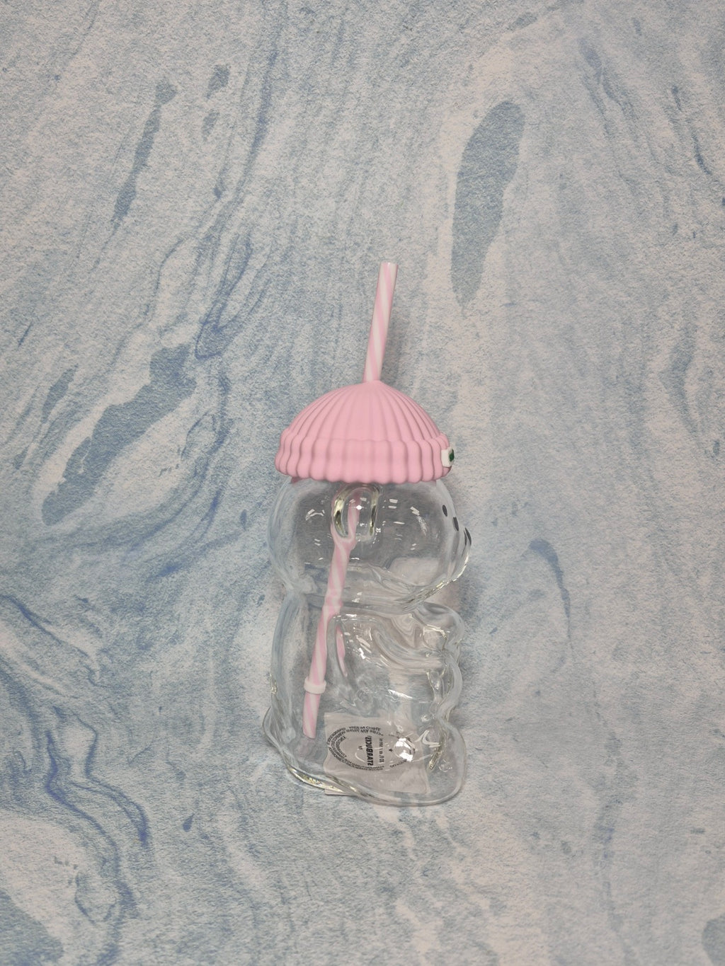 Starbucks Baby Pink Bearista Glass Cold Cup 591ml, Gift for Foreign Guests