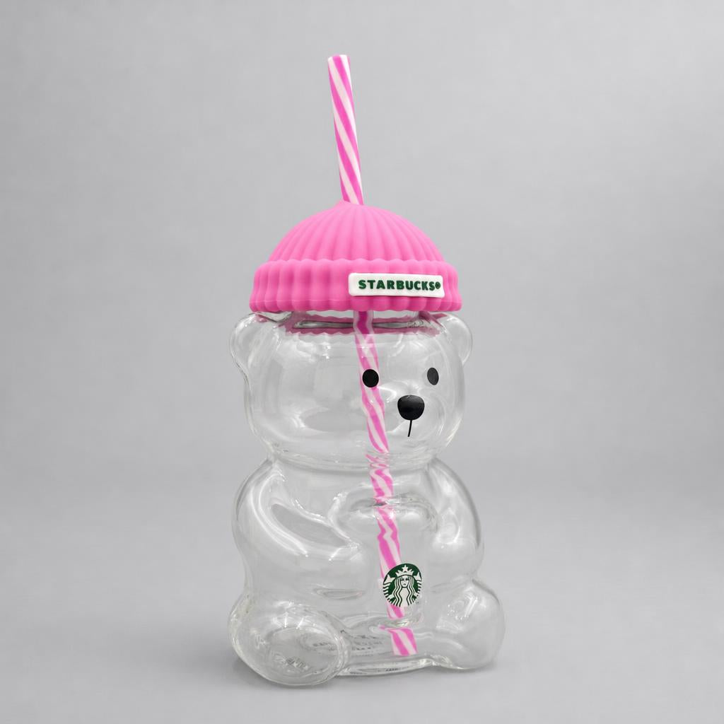 Starbucks Barbie Pink Bearista Glass Cold Cup 591ml