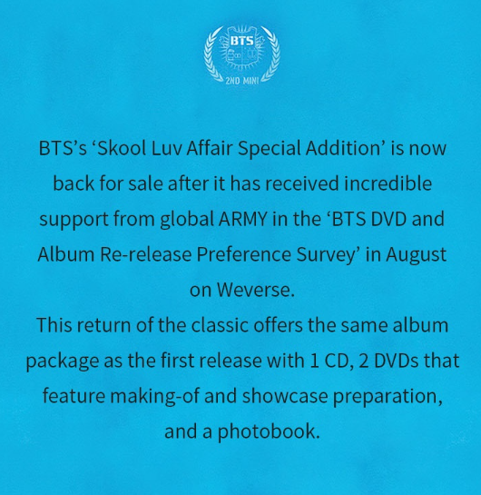 BTS Skool Luv Affair Special Addition CD Big Hit Entertainment K-POP