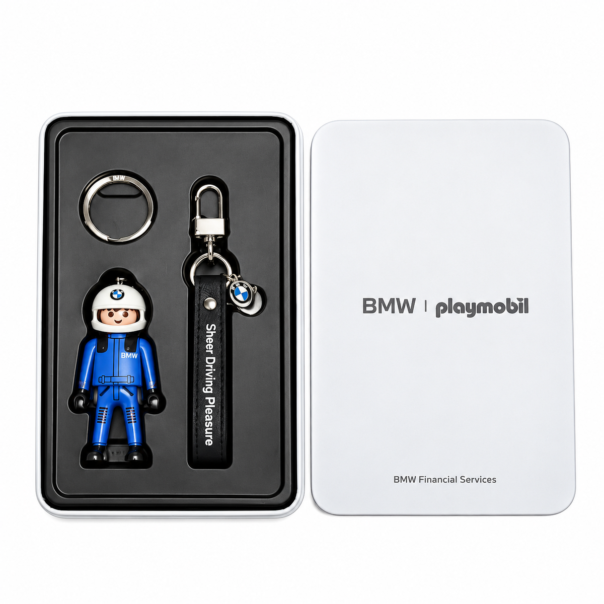BMW Leather Keychain Playmobil Figure Keychain Set