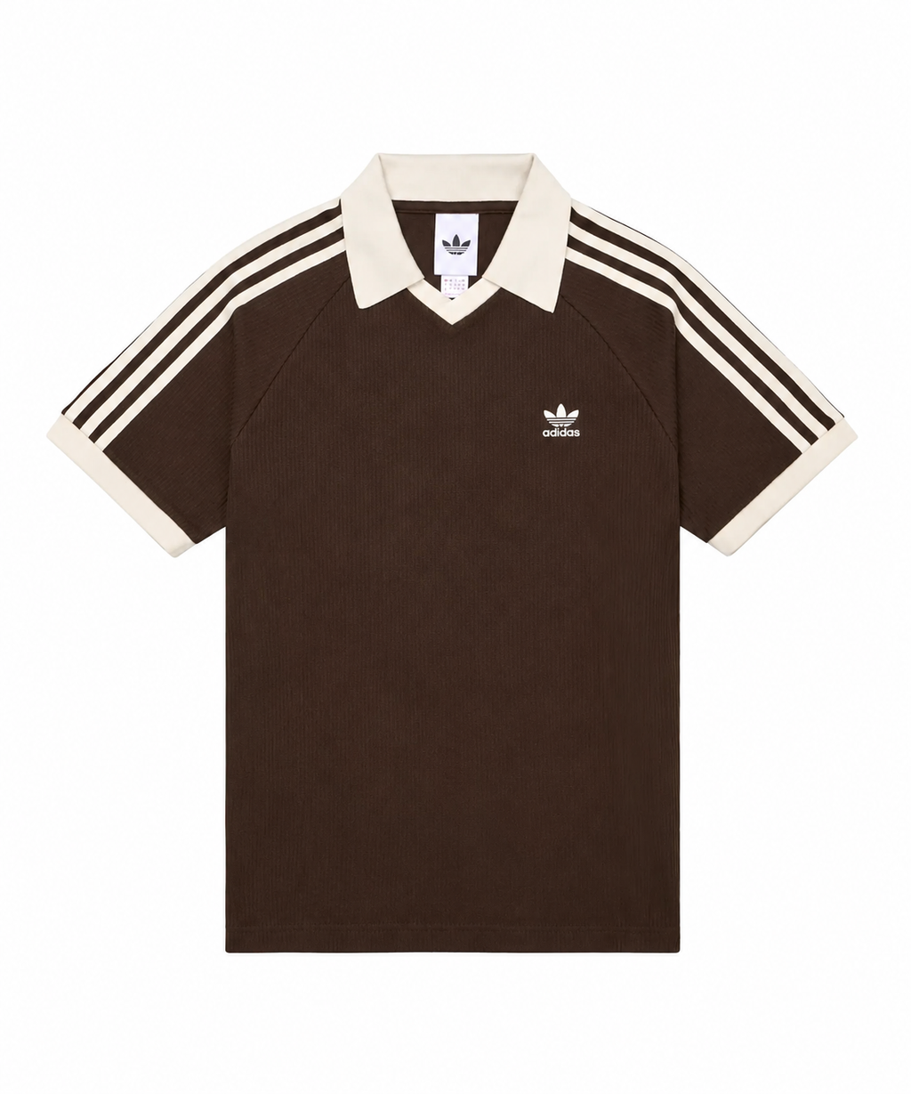 Adidas Waffle Short-Sleeved Polo Shirt - Dark Brown KB5462