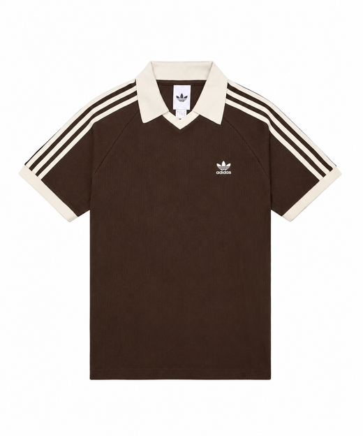 Adidas Waffle Short-Sleeved Polo Shirt - Dark Brown KB5462
