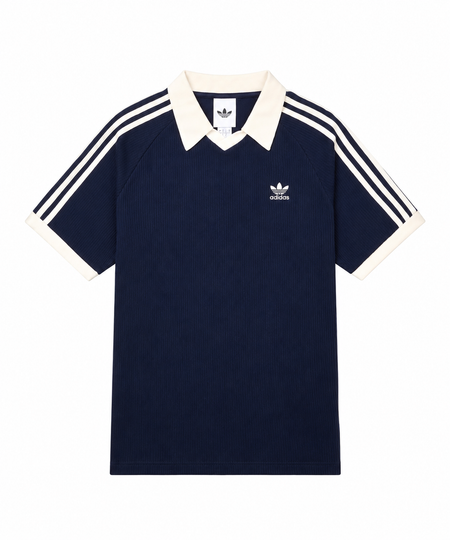 Adidas Waffle Short-Sleeved Polo Shirt - Navy KB5461