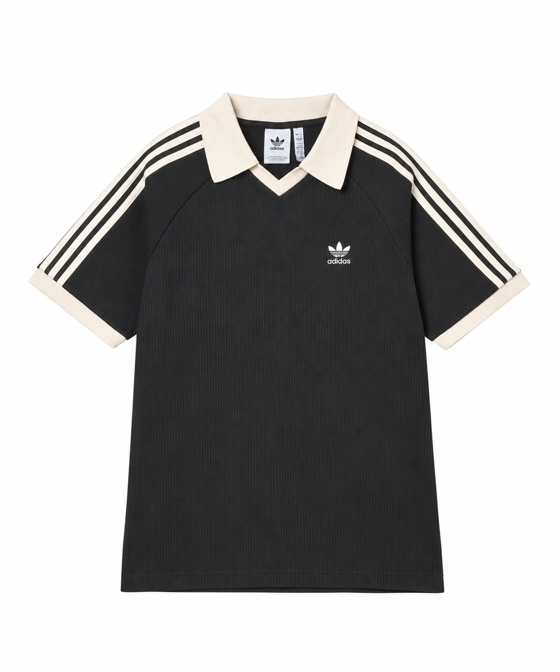 Adidas Waffle Short-Sleeved Polo Shirt - Black JV9266