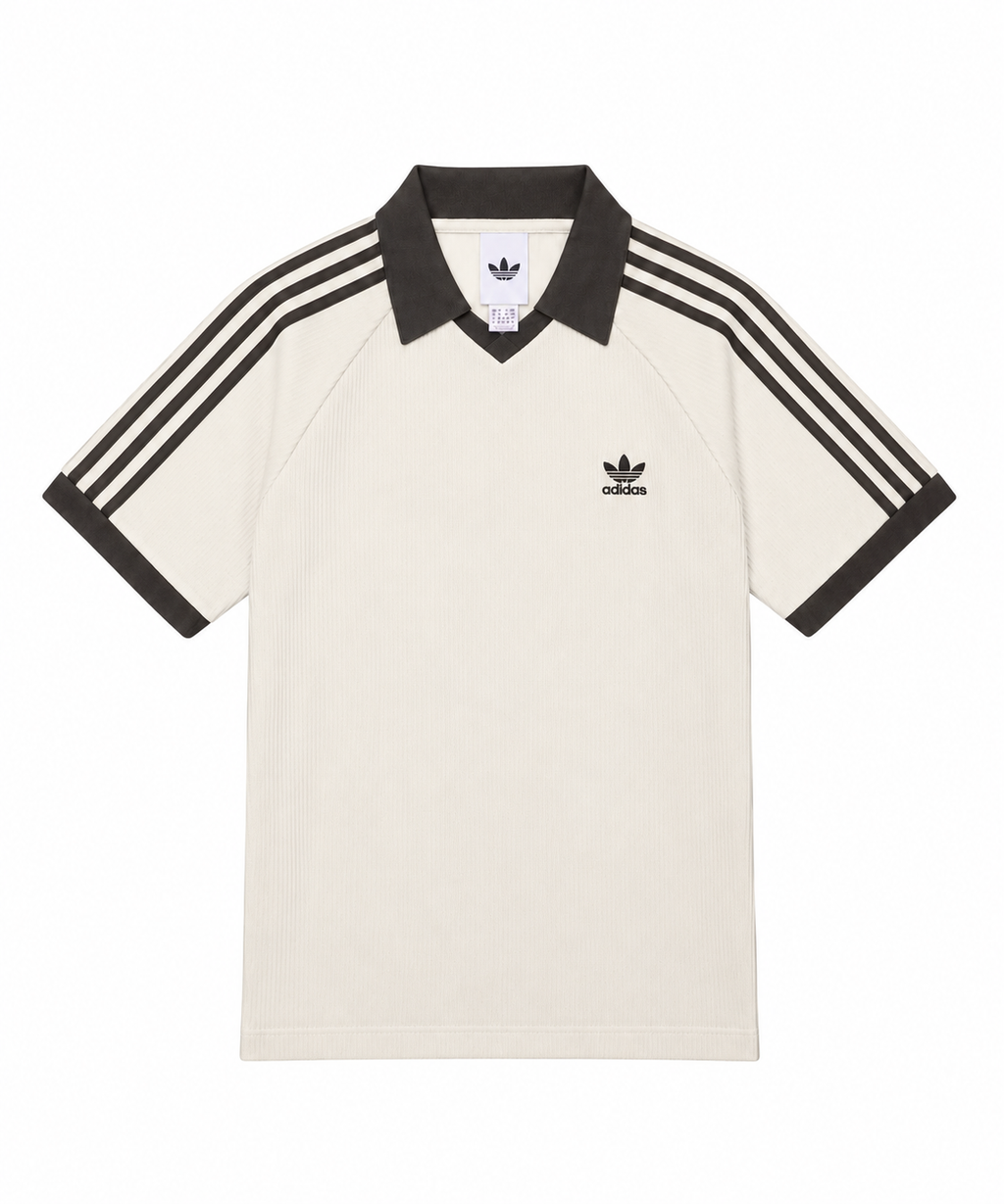 Adidas Waffle Short-Sleeved Polo Shirt - Wonder White JV9265