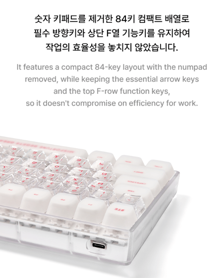 BTS Wired Keyboard WK-001 with C to C Cable and Keycap Puller K-POP