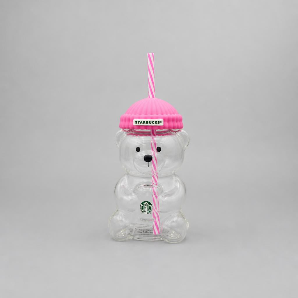 Starbucks Barbie Pink Bearista Glass Cold Cup 591ml